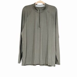 Mens Free Fly Bamboo Flex Quarter (1/4) Zip Fatigue Green Size 2XL Outdoor